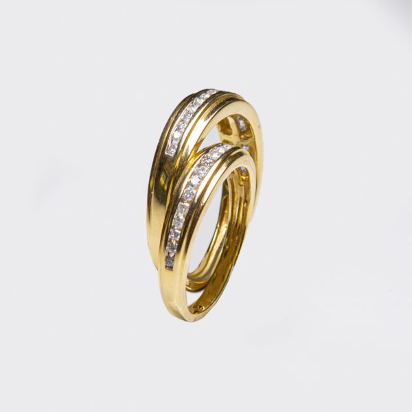 Set de Anillo de Boda Oro 14k D