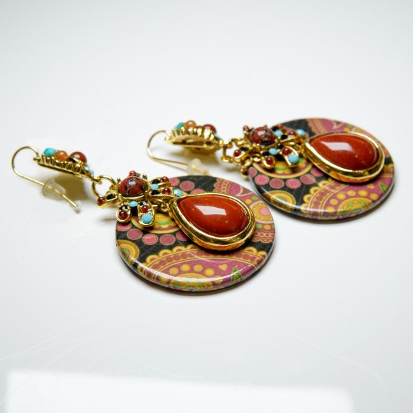 Aretes rojo y verde