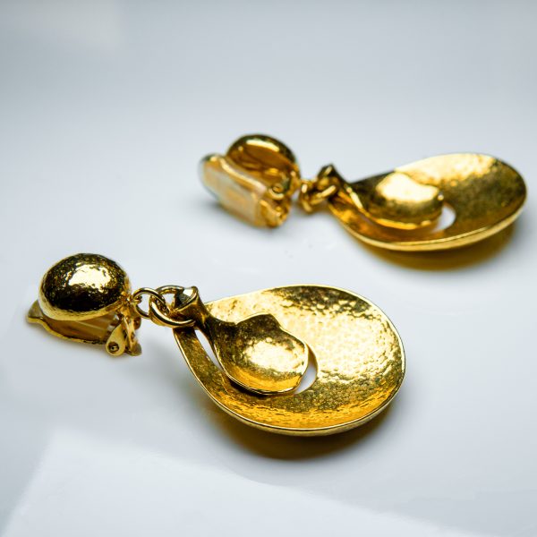 Aretes doble dorado