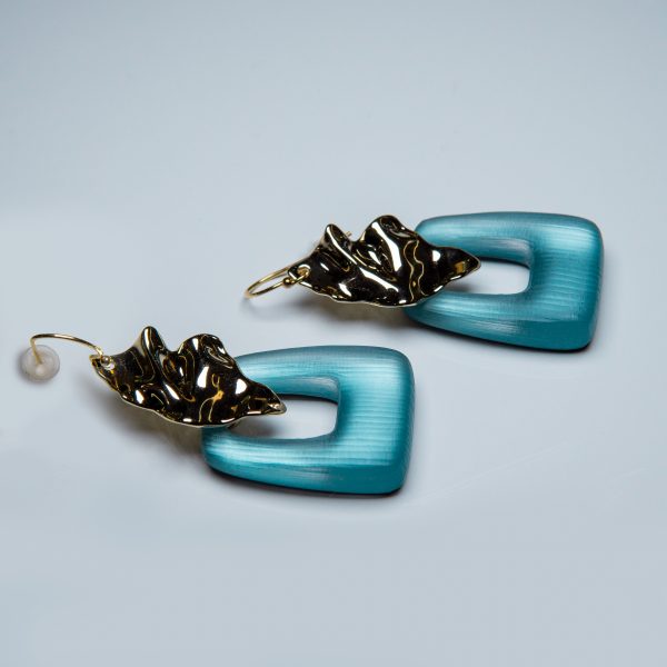 Aretes Negro-gris Cumpled