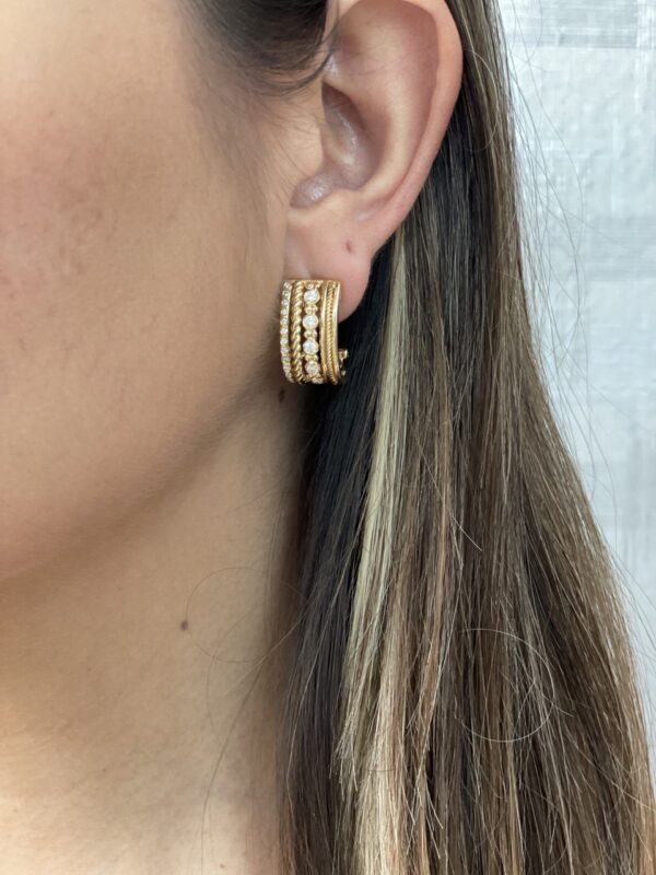 Aretes de Oro 14k & Diamante - Imagen 2