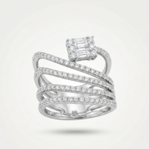 Anillo Estela Infinita Oro Blanco y Diamantes