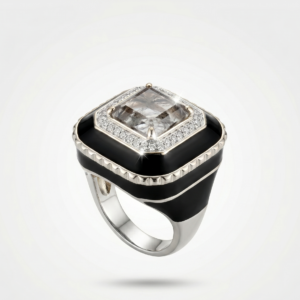 ANILLO BLACK AND SILVER