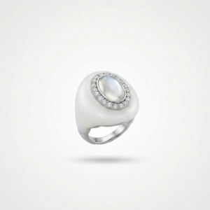 ANILLO OVALADO DE PIEDRA LUNAR