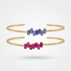 PULSERAS ORO 14K RUBY y ZAFIRO