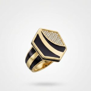 ANILLO BLACK & GOLD #8