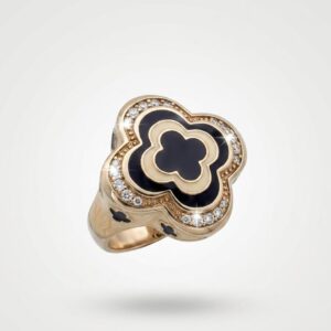 ANILLO BLACK & BEIGE BLOOM