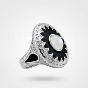 ANILLO COCTAIL NEGRO