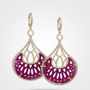 ARETES GOTAS CARMESI