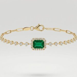 Brazalete de Diamantes y Esmeralda