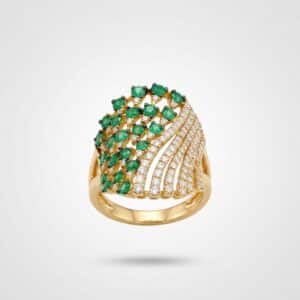 Anillo Oro 18k Esmeraldas