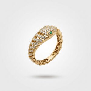 Anillo serpiente oro 18k