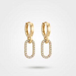 Aretes Rectos con Brillantes